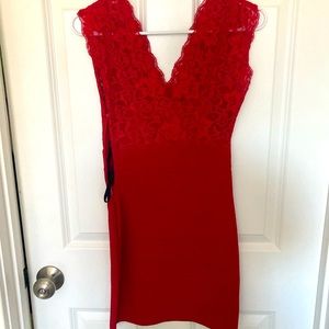 Bebe lace bodycon dress